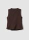 Brown stretch viscose waistcoat with belt_2