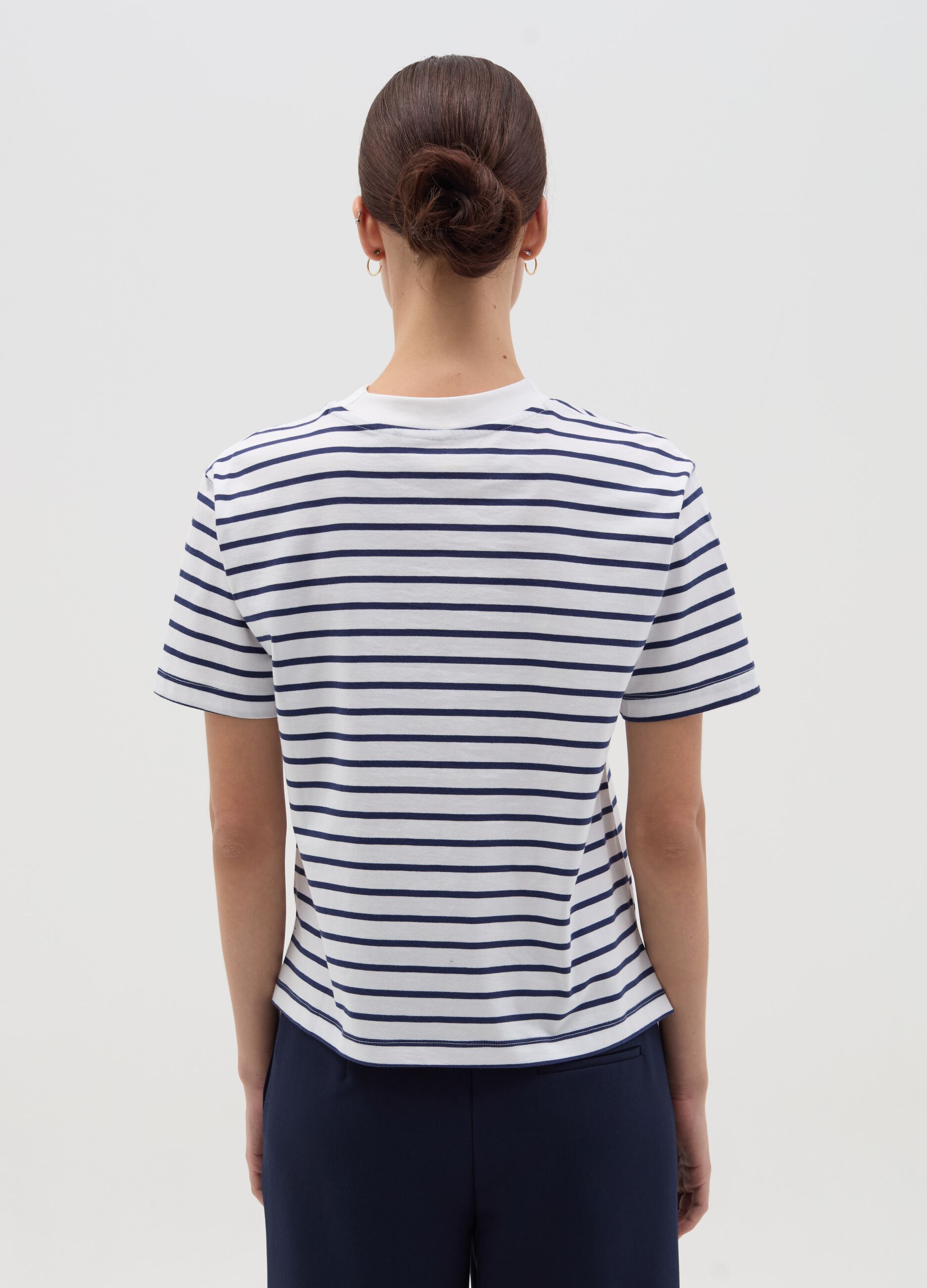 Striped cotton T-shirt