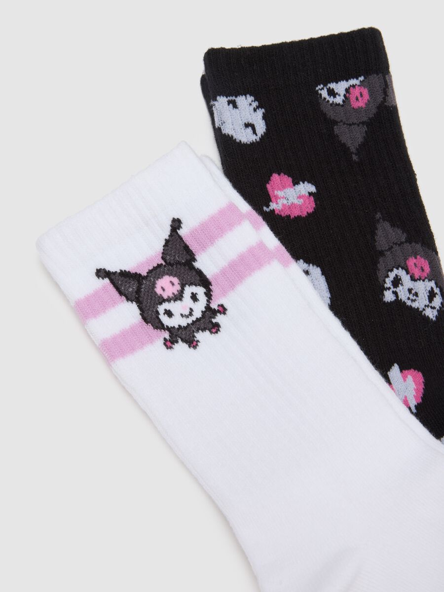 Multicoloured short cotton-elastic socks for girls_2