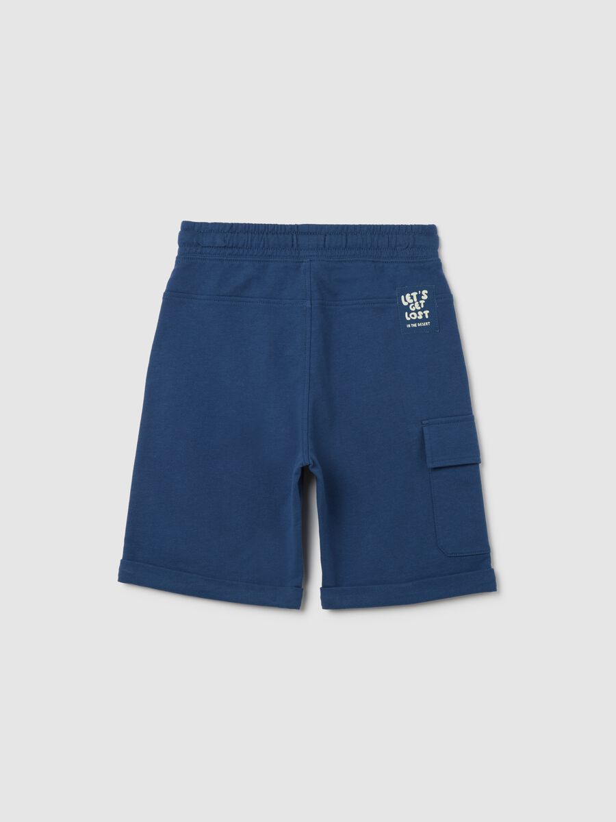 Blue pure cotton shorts for boy_1