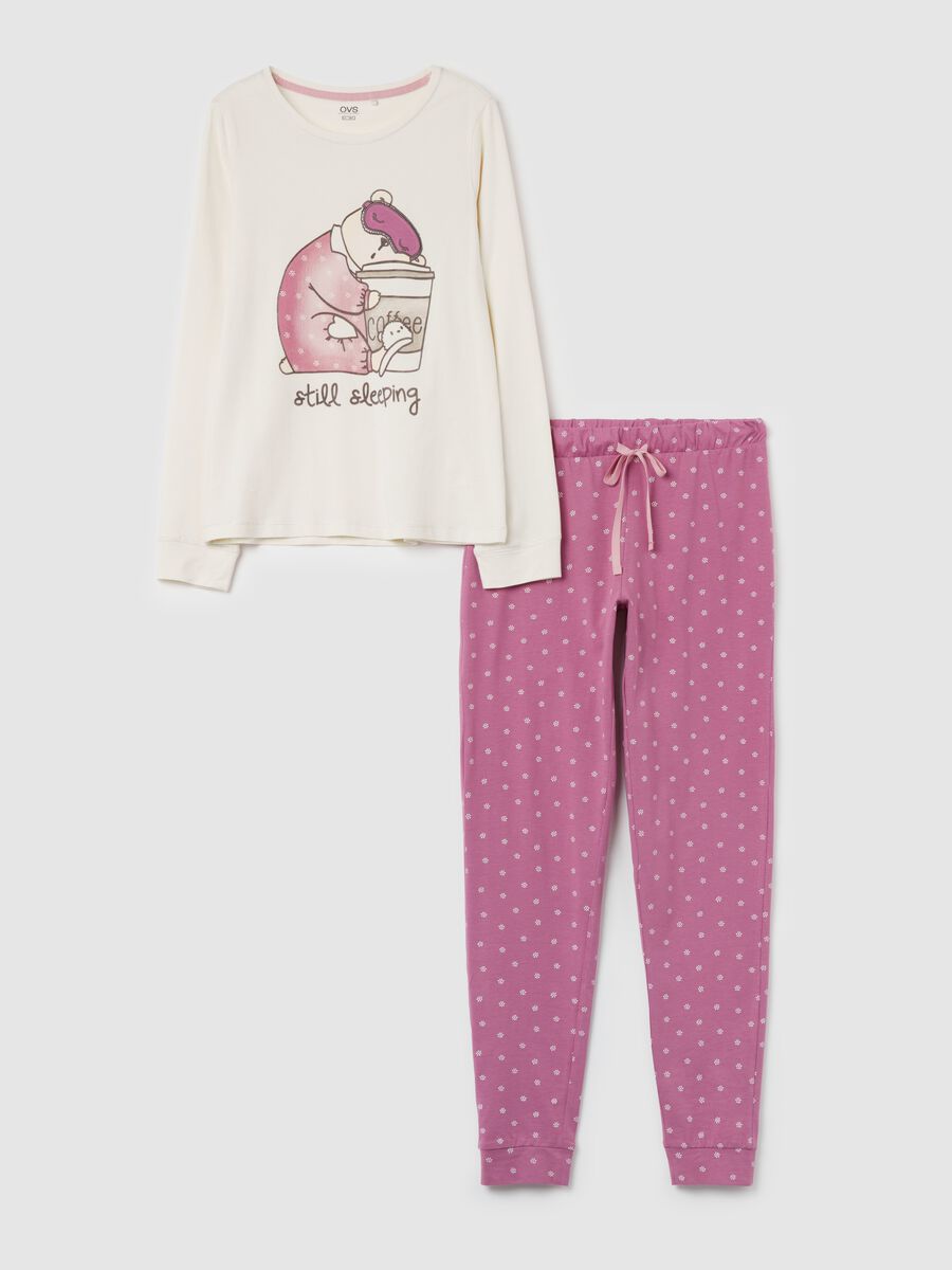 Long pyjamas with print in organic cotton_4