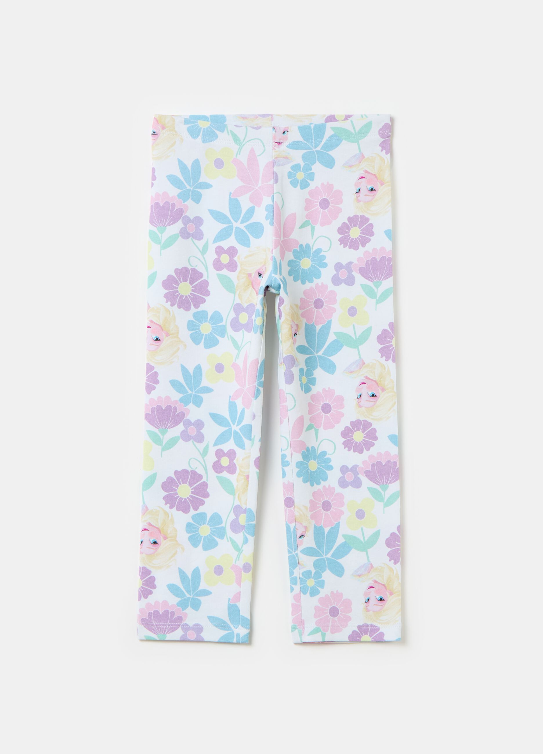 Stretch leggings with Elsa print