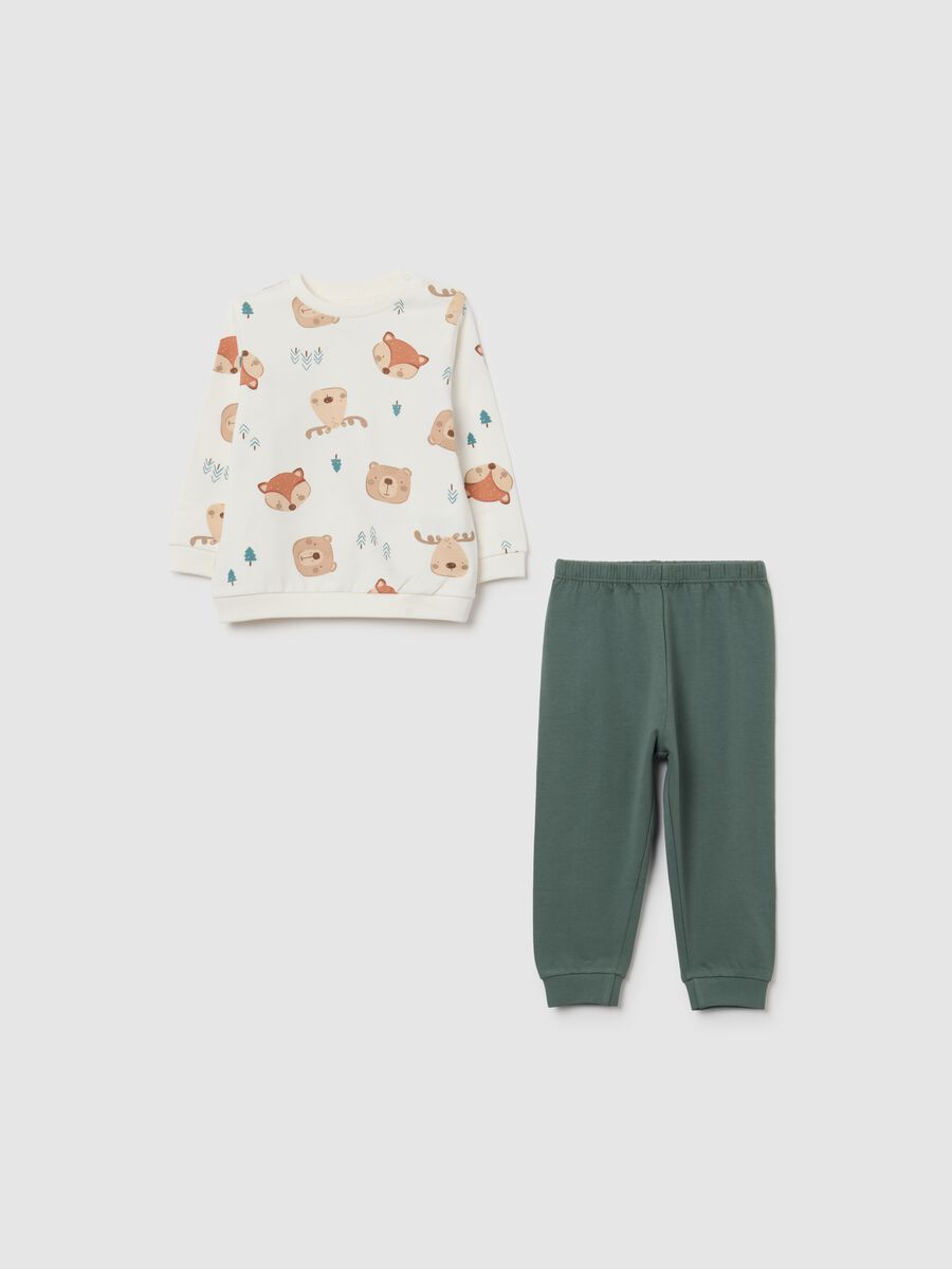 Multicolour newborn pyjama in pure cotton regular fit_0