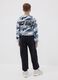 Black pure cotton jogger trousers with "Way Up" graphic for boys_1