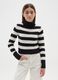 Girls' Multicolour Striped Jumper, Regular Fit with High Neck_0
