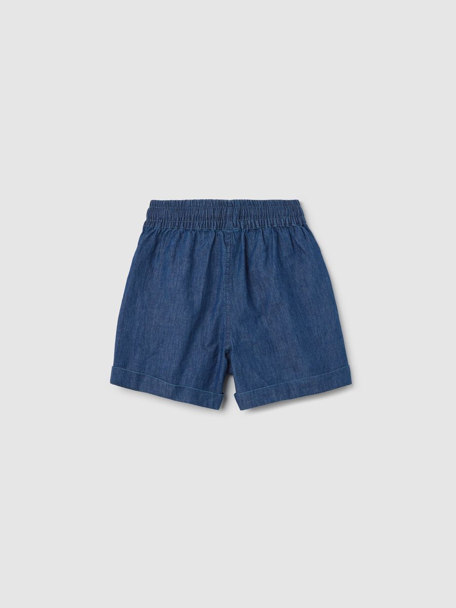 Blue denim shorts for girls_1