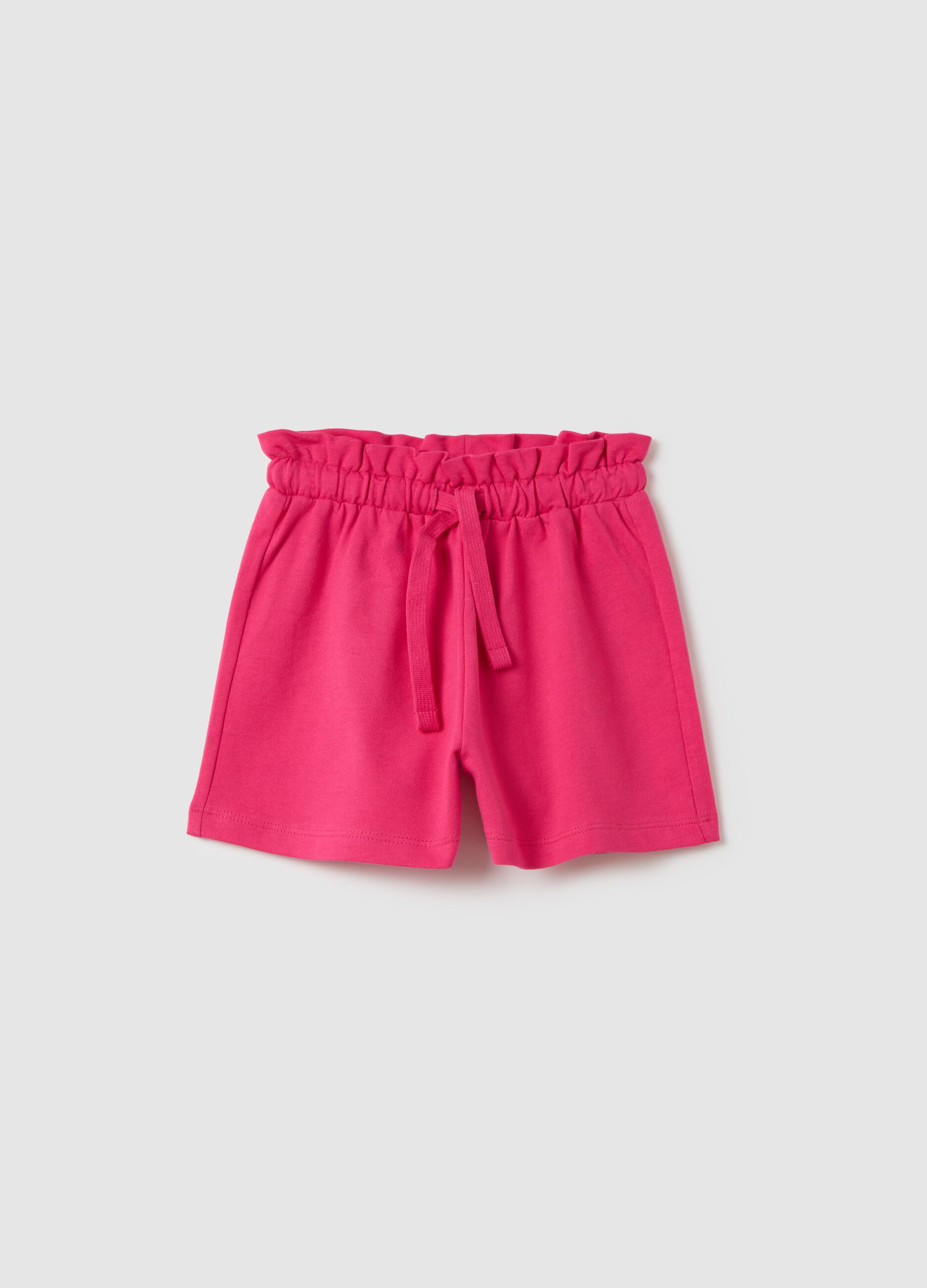 Girls' Pink Cotton Shorts