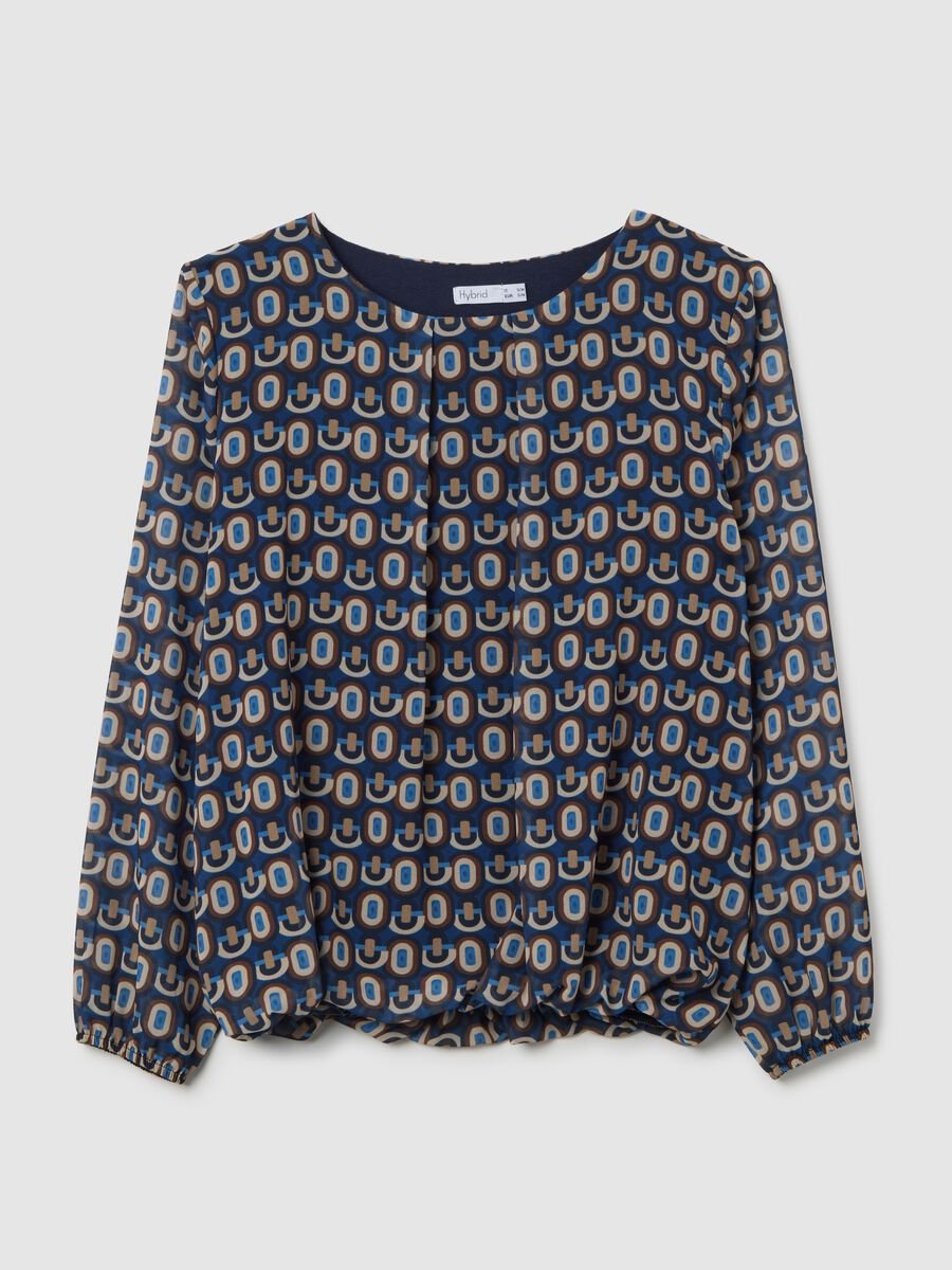 Blusa multicolor regular fit con fantasia_4