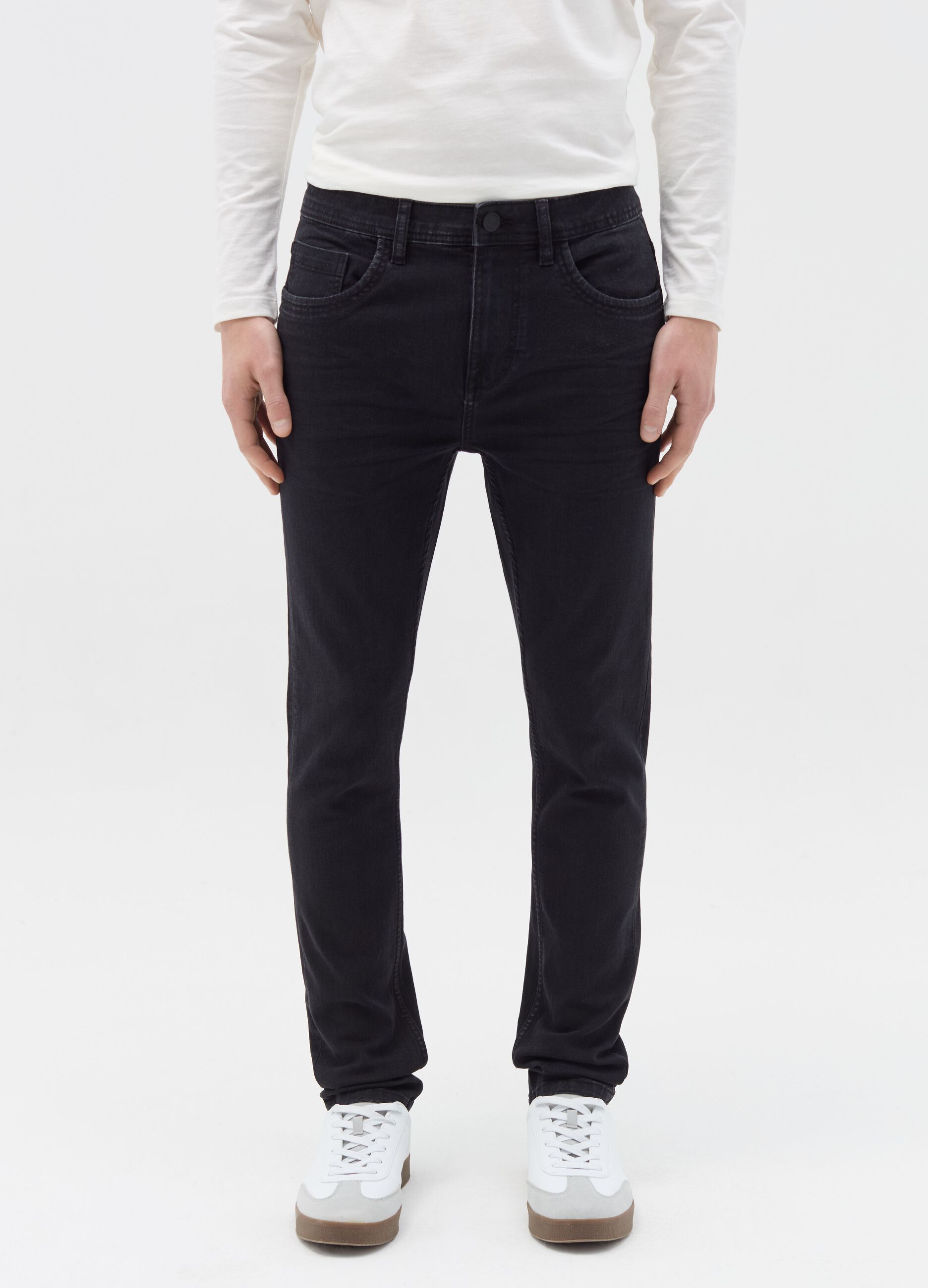 Super-skinny-fit jeans with fading