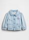 Baby girl's light blue pure cotton denim jacket with embroidery_1