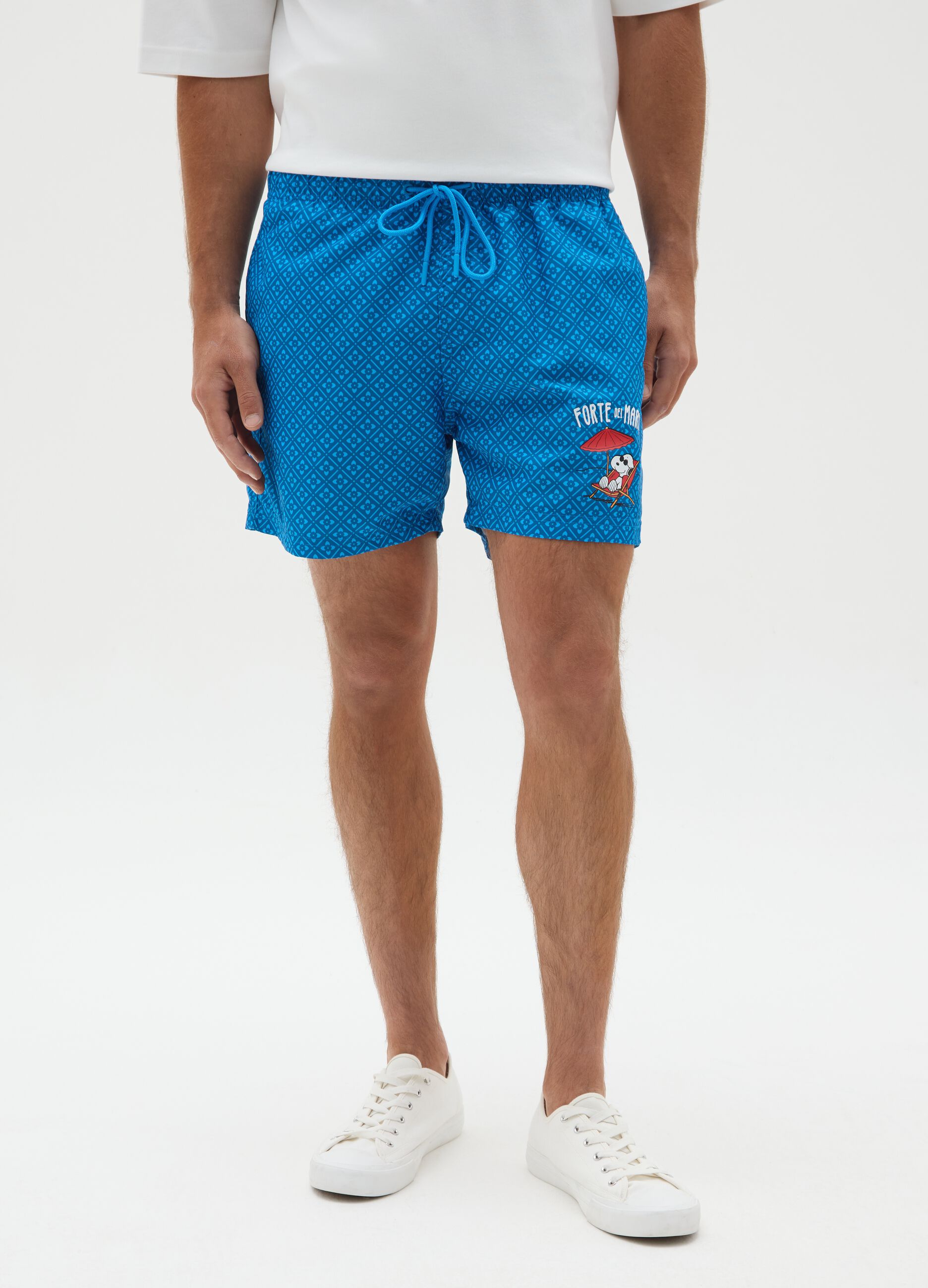 Men’s Blue Swimwear with Everlast Print