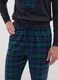 Long multicolour check pyjamas in pure cotton regular fit_3