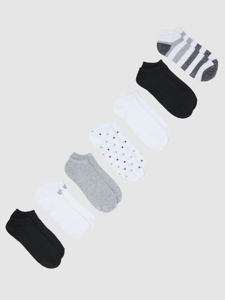 Multi-pack sneaker liners with stripes and polka dots_0
