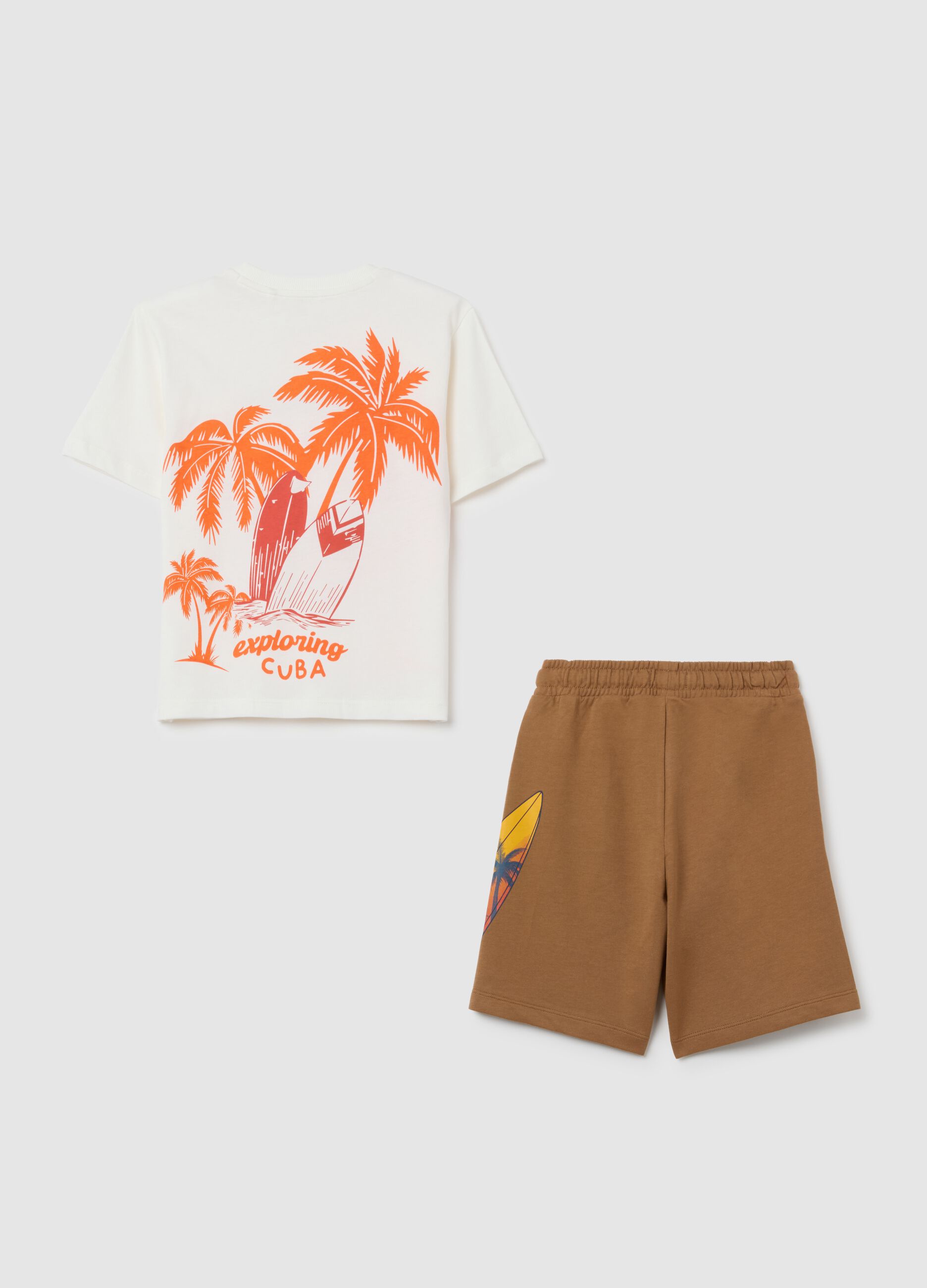Completino da bambino in puro cotone multicolor regular fit