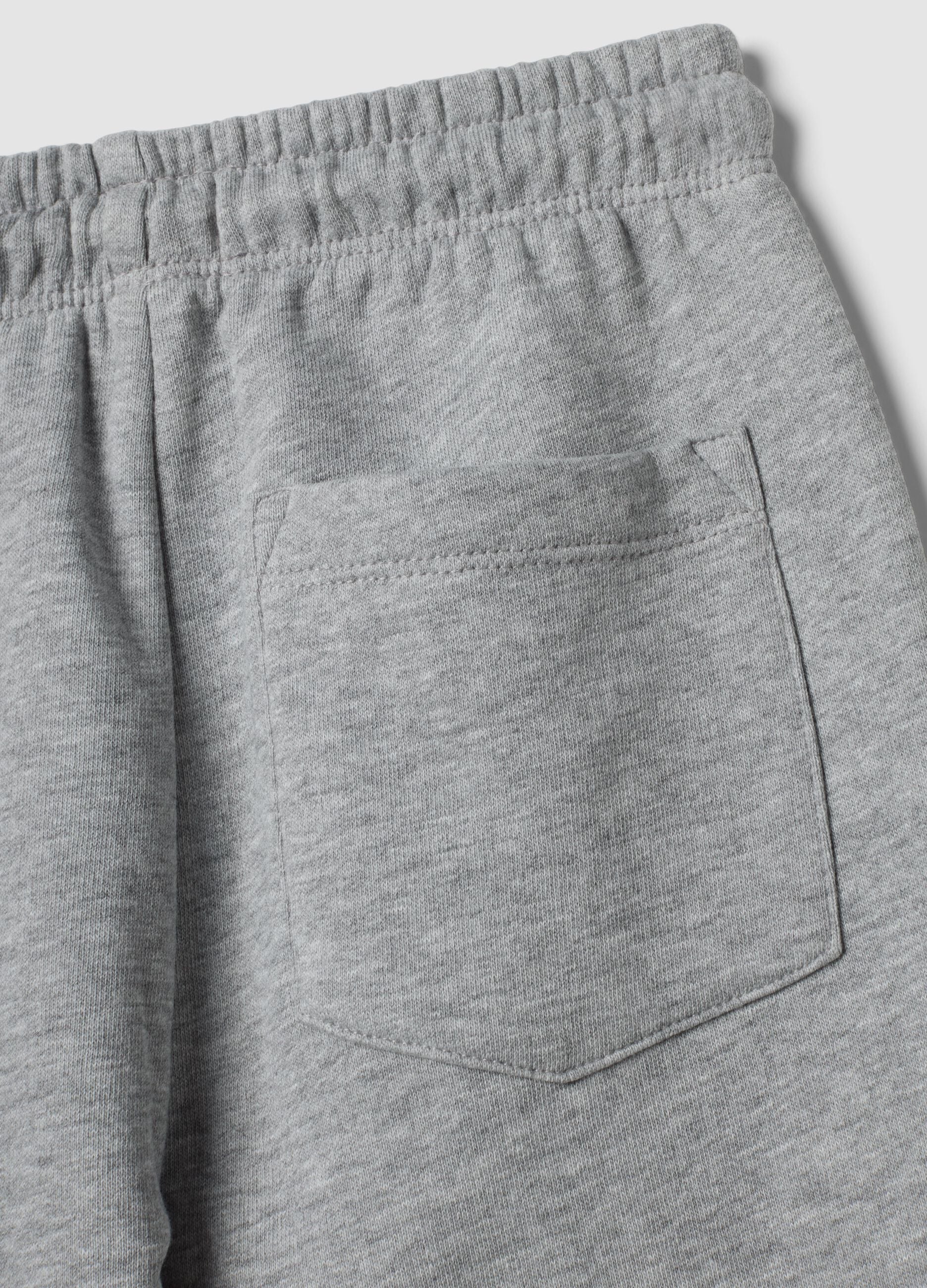 Pantaloni jogger grigi in puro cotone organico