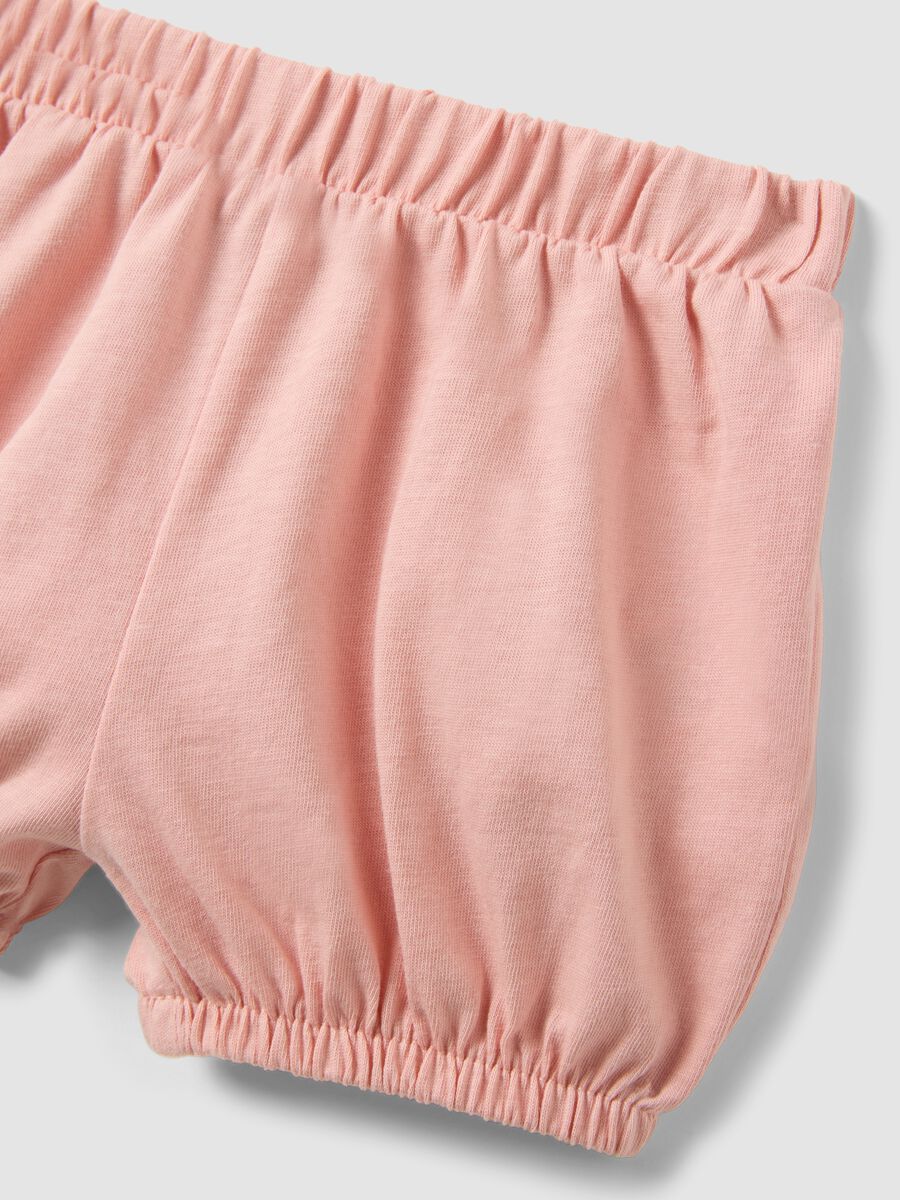 Multicolour pure cotton baby girl set with ruffles_3