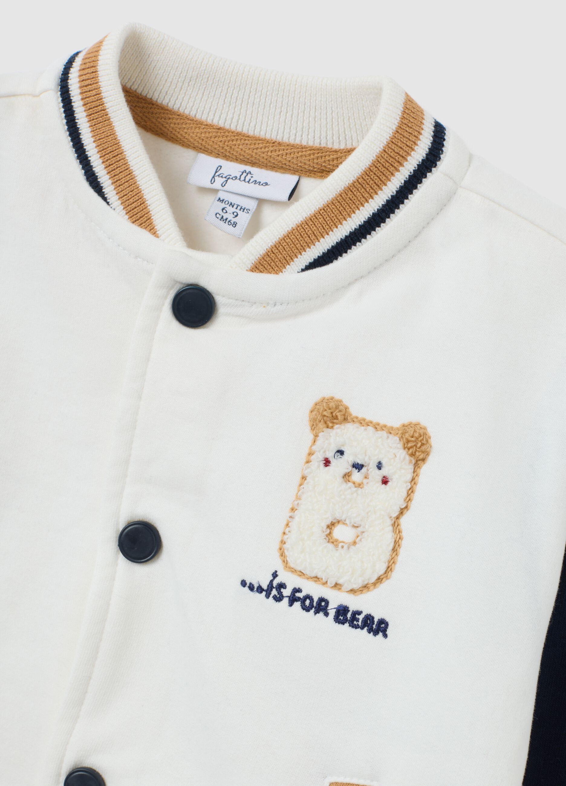 White pure cotton baby sweatshirt regular fit