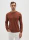 Brown pure cotton regular fit T-shirt_0