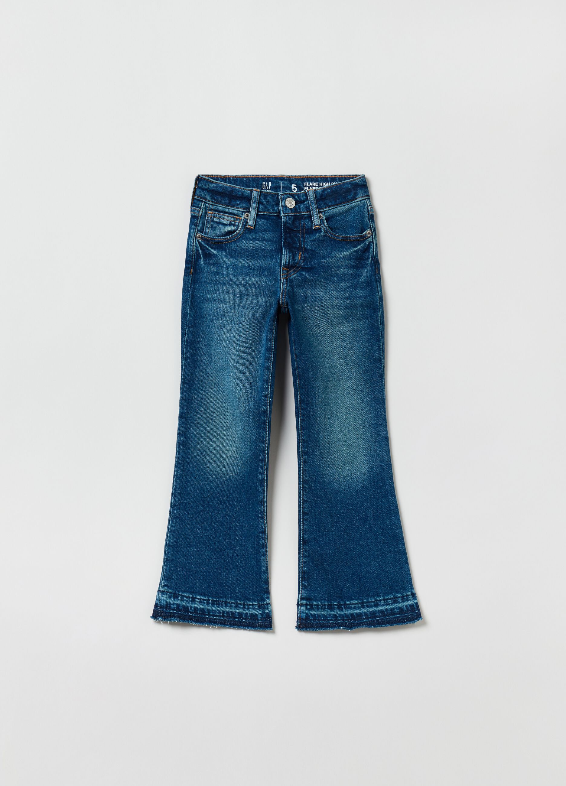 Flare-fit high-rise jeans