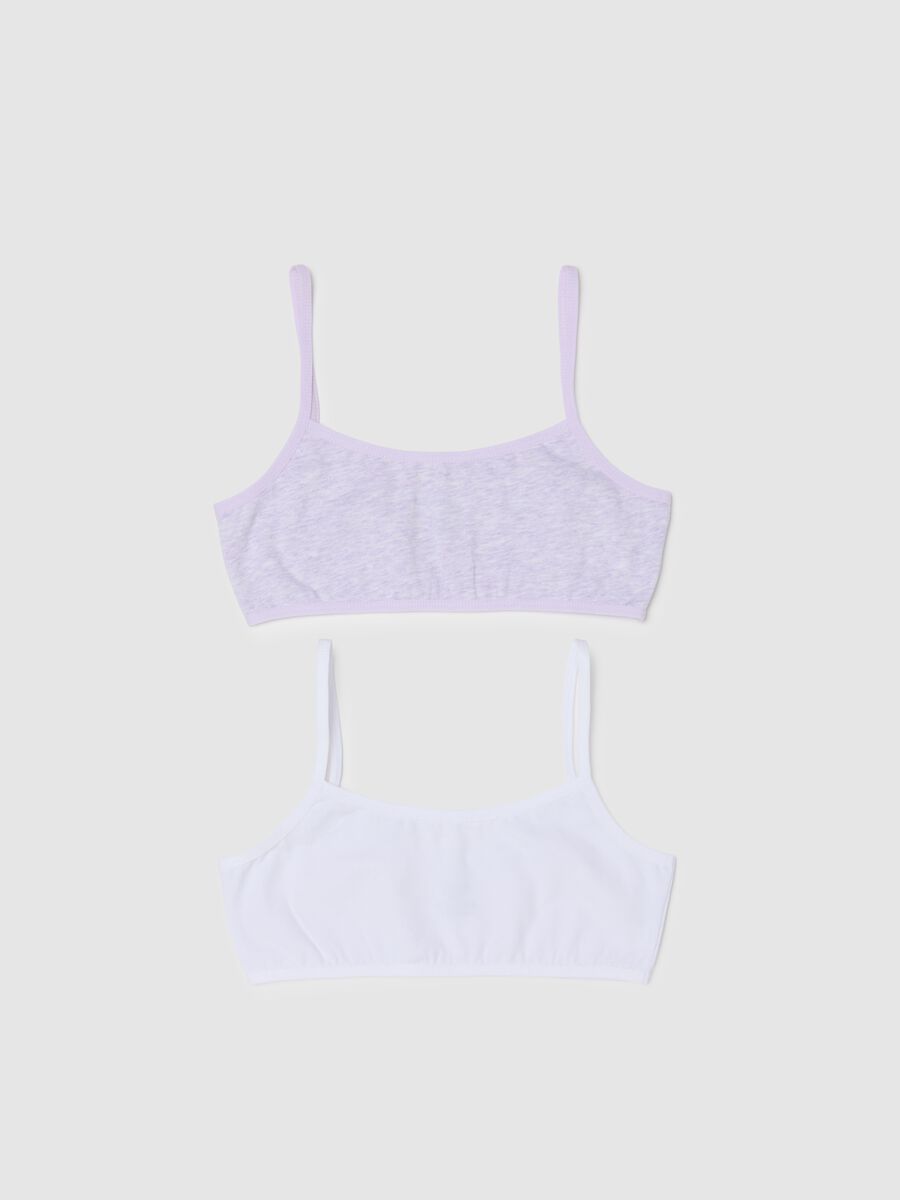 Girl's comfortable multi-colour bra twin pack in stretch cotton_0