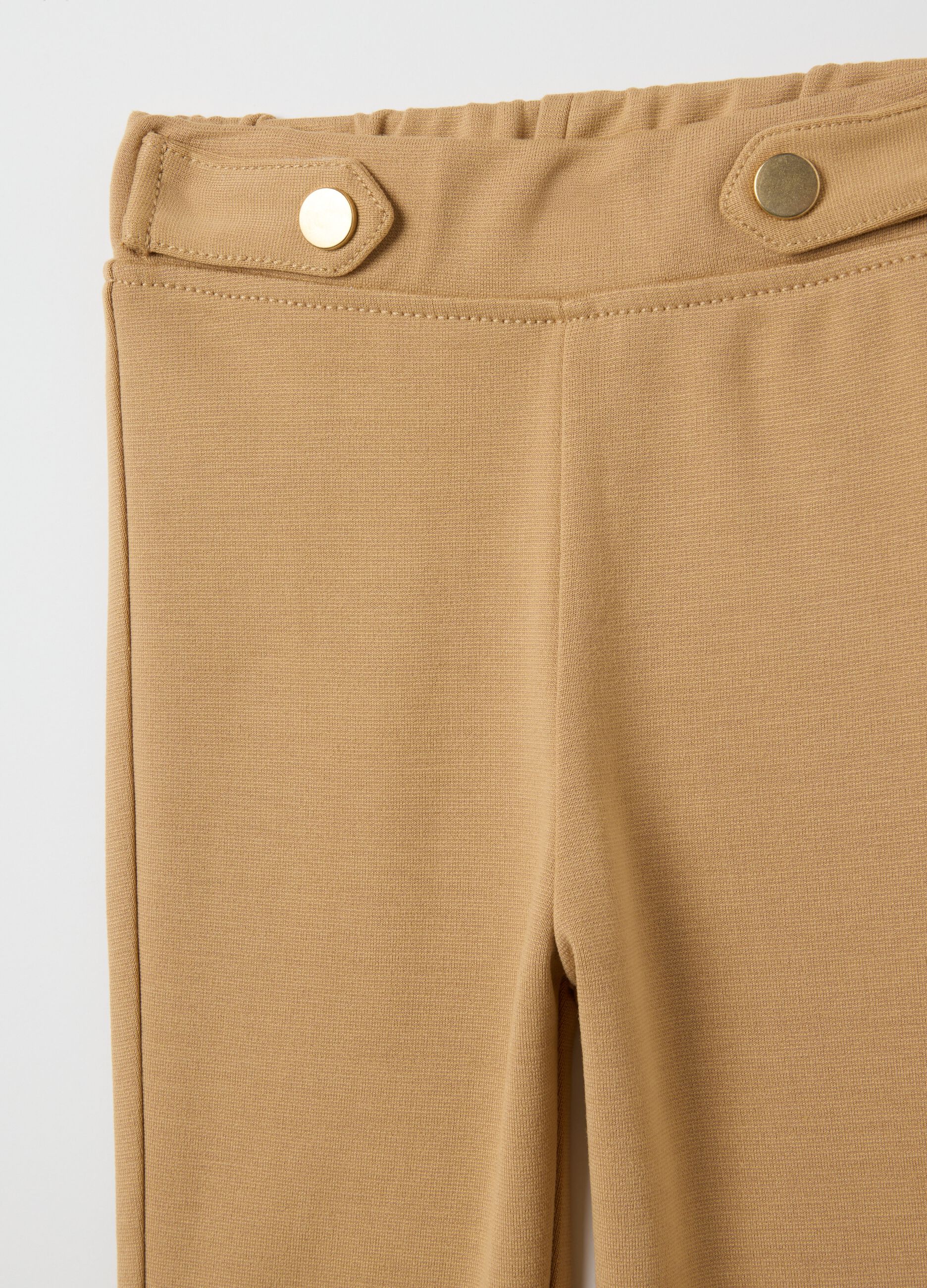 Beige Flare Leggings for Girls