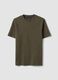 Green pure cotton short-sleeve regular-fit T-shirt_4