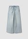 Jeans azzurri wide leg in misto cotone e viscosa per ragazza_3
