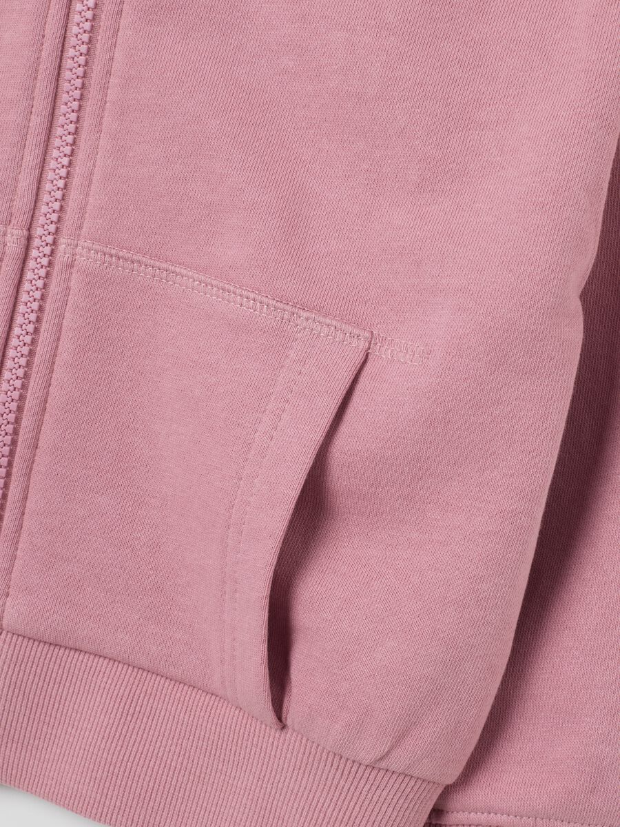 Pink pure cotton regular fit girls' sweatshirt_3