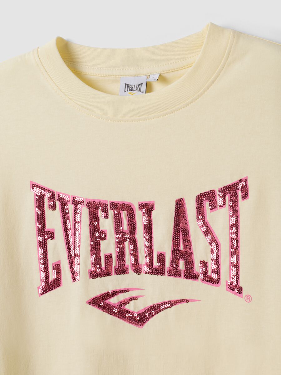 White pure cotton T-shirt with front print, regular fit_5