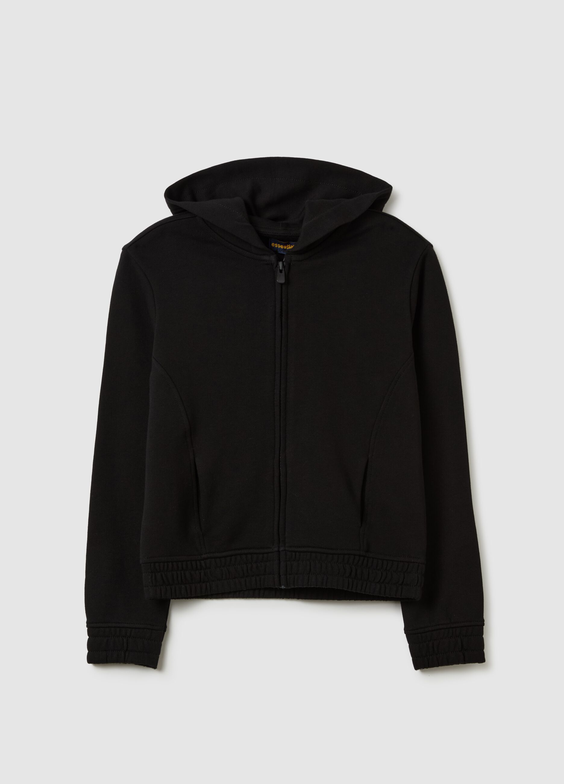 Full-zip sweatshirt in French terry with hood