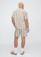 Multicolour Striped Cotton and Linen Blend Shorts_2
