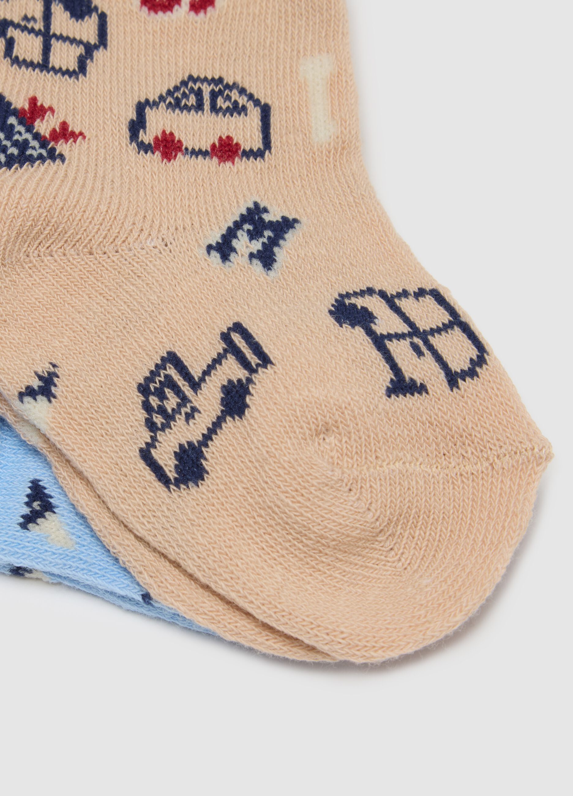 Multipack of baby socks in multicolour cotton blend
