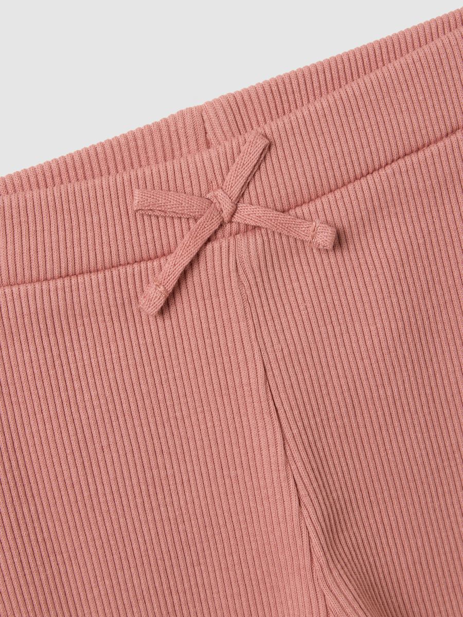 Girls' beige and pink pure cotton top and trousers set_3