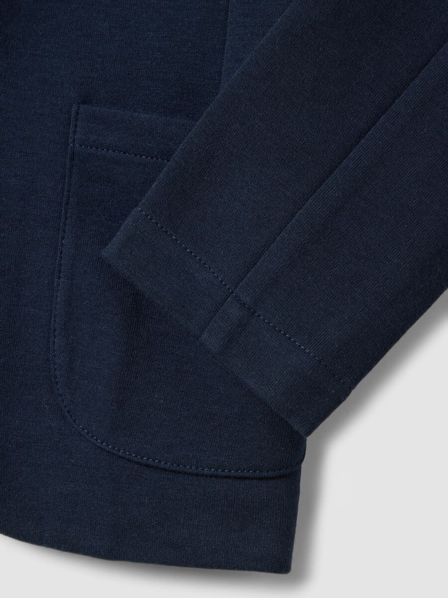 Children's light blue cotton blend jacket with regular fit_3