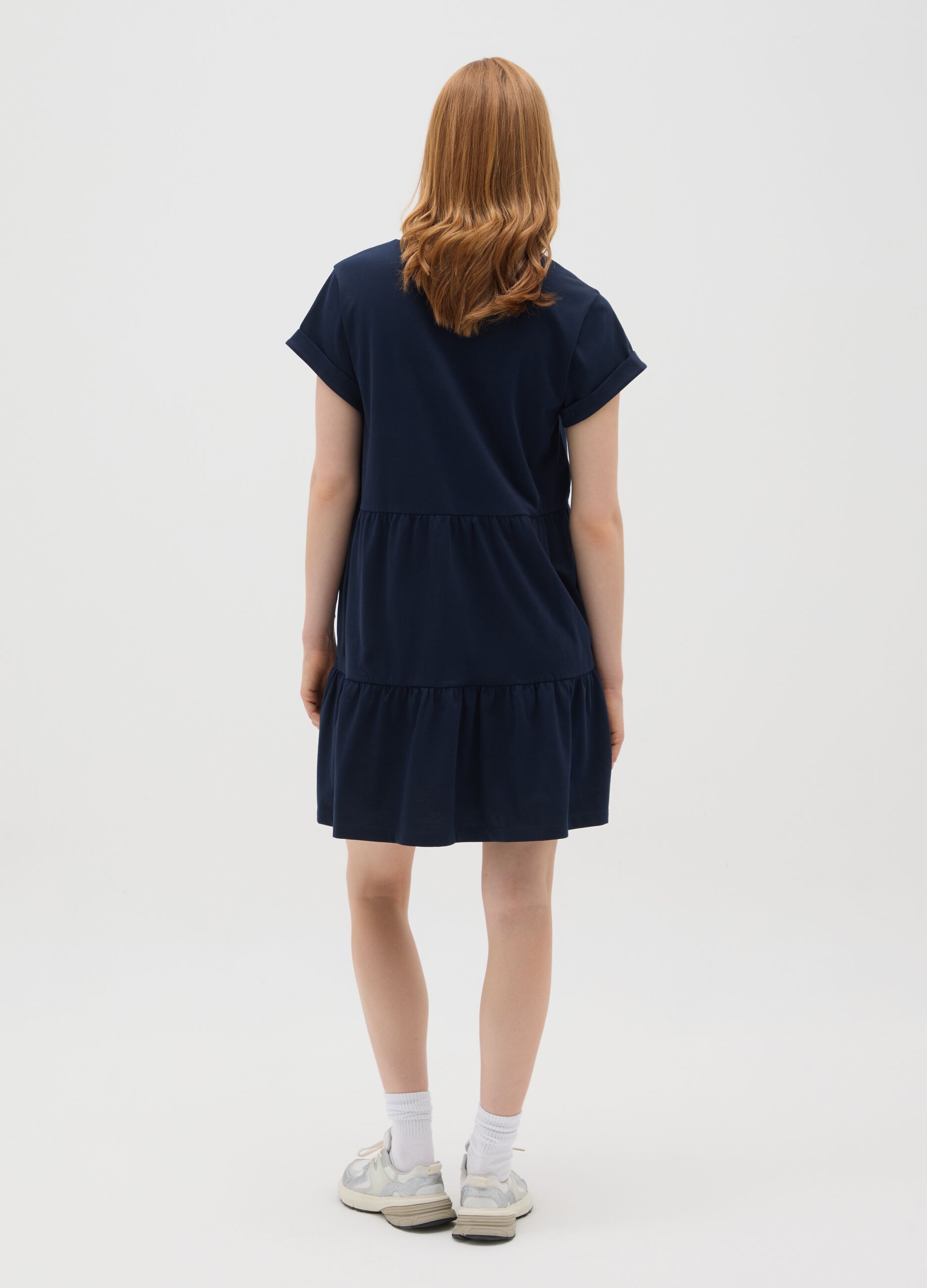 Women's Pure Cotton Blue Dress