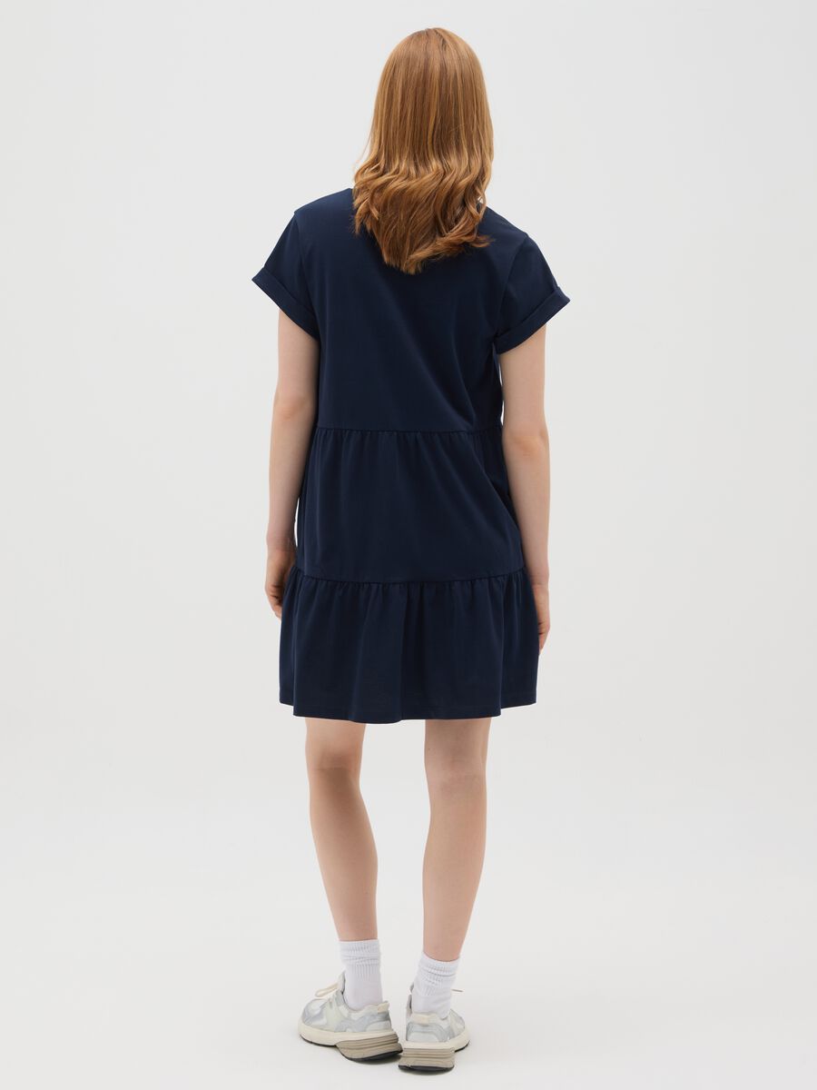 Women's Pure Cotton Blue Dress_2