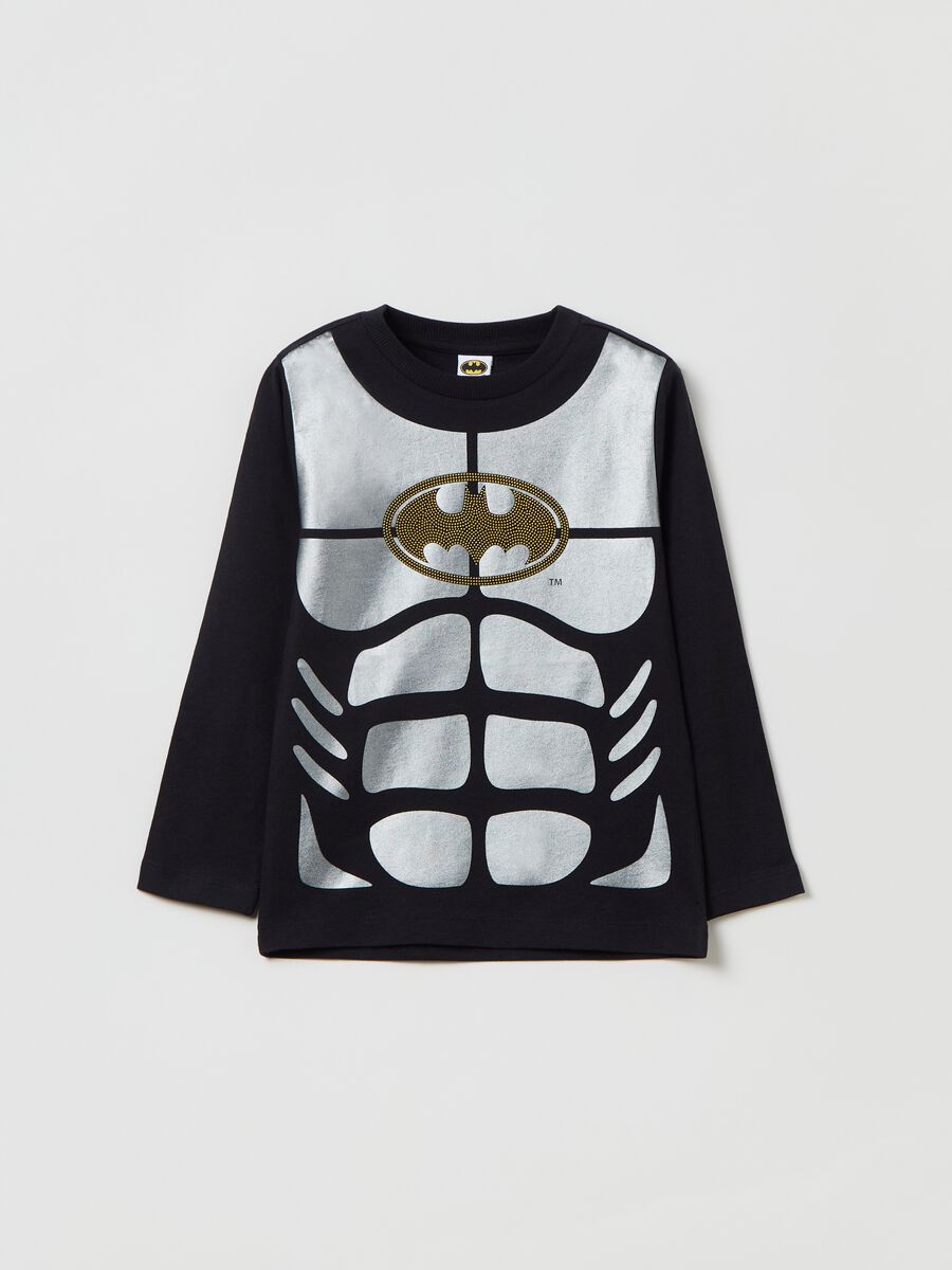 T-shirt a maniche lunghe stampa Batman_0
