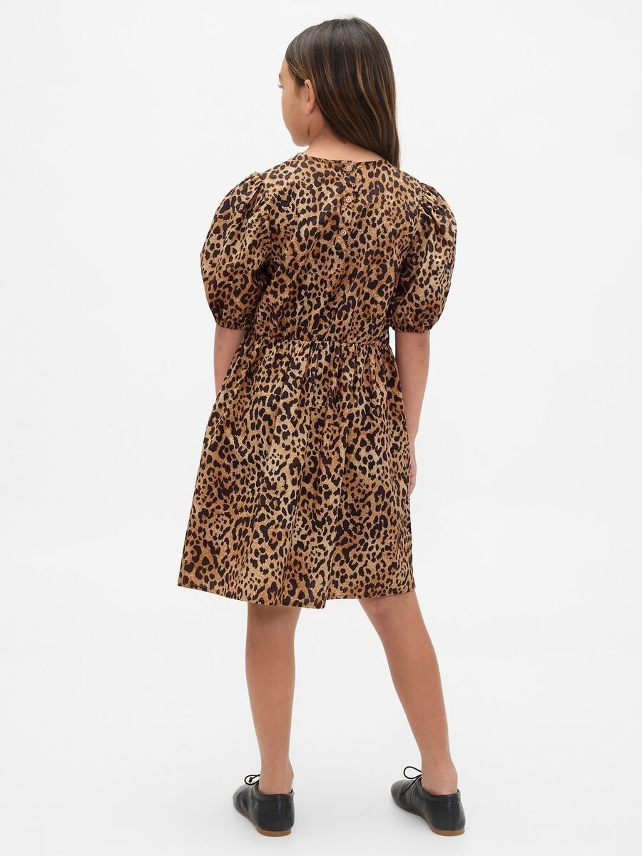 Abito marrone con stampa leopardata_1