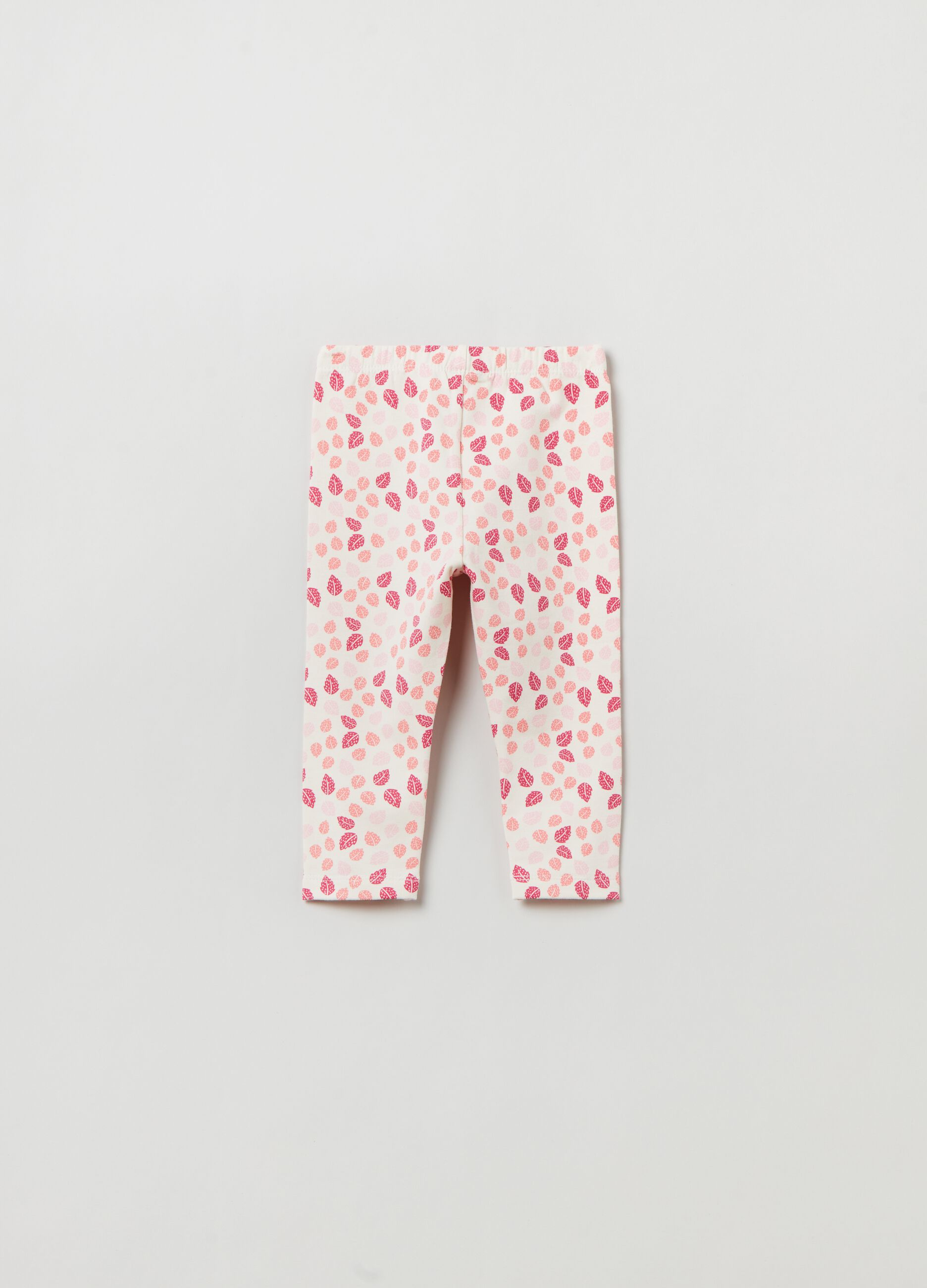 Leggings in cotone stretch con stampa_1