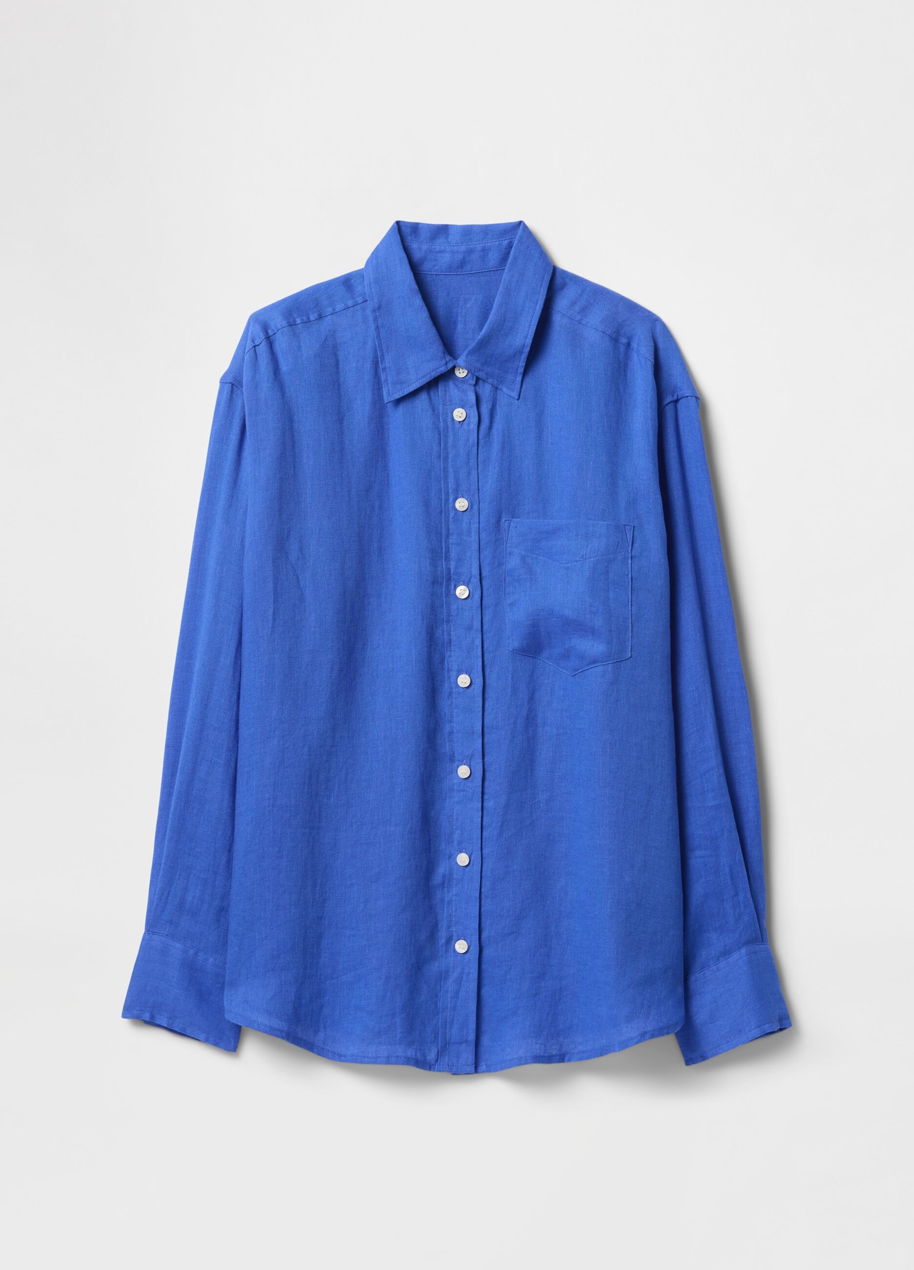 Blue pure linen shirt Gap