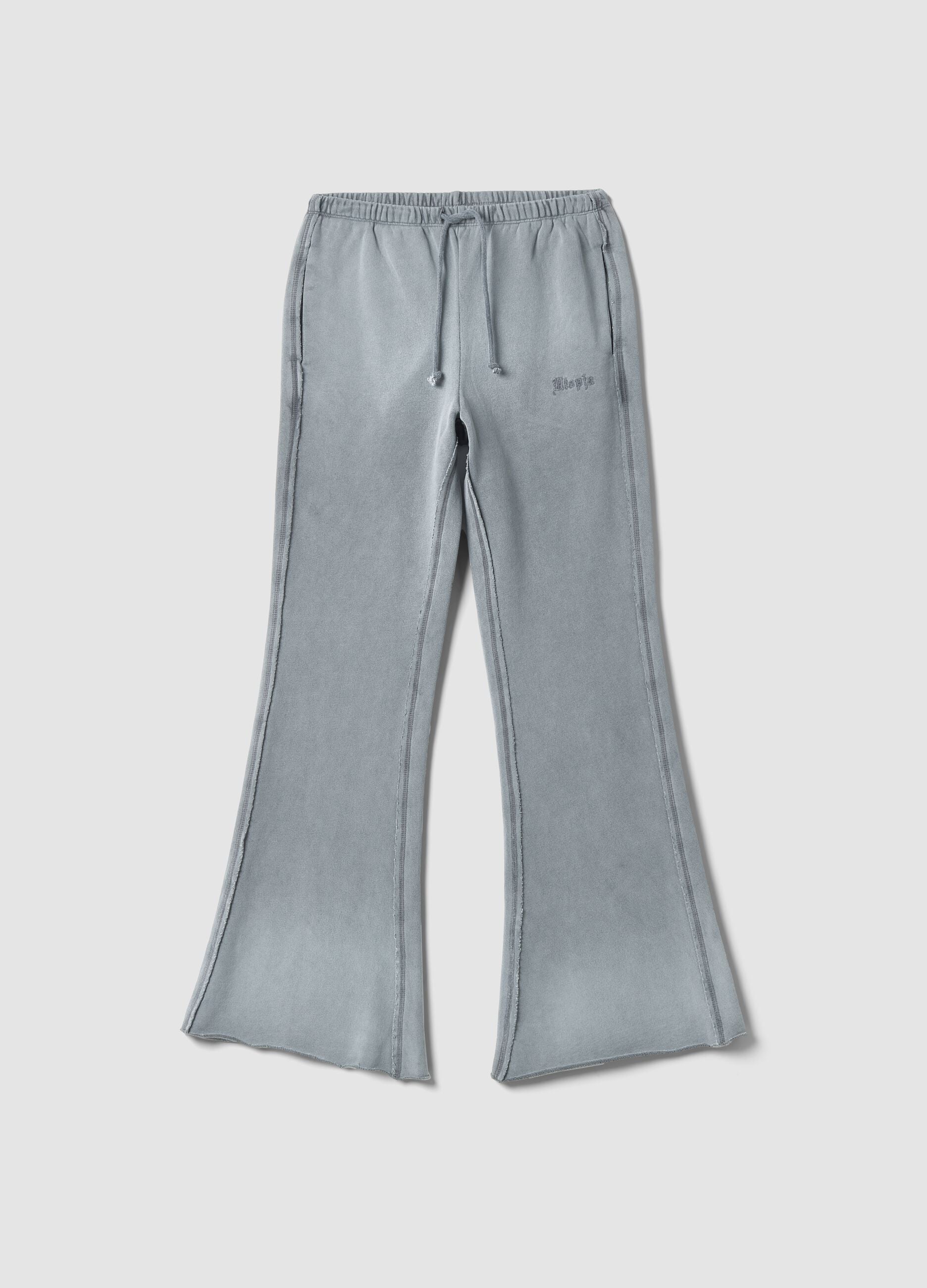 Flared Sweatpants in Vintage Grey