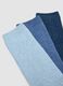 Pack of 5 long blue socks in stretch organic cotton_1