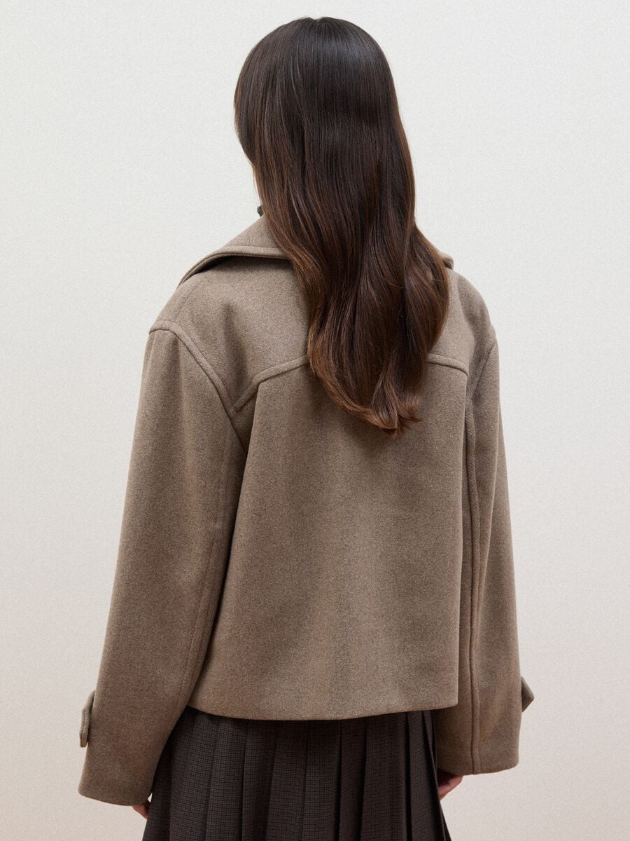 Cappotto marrone in misto lana e viscosa_3