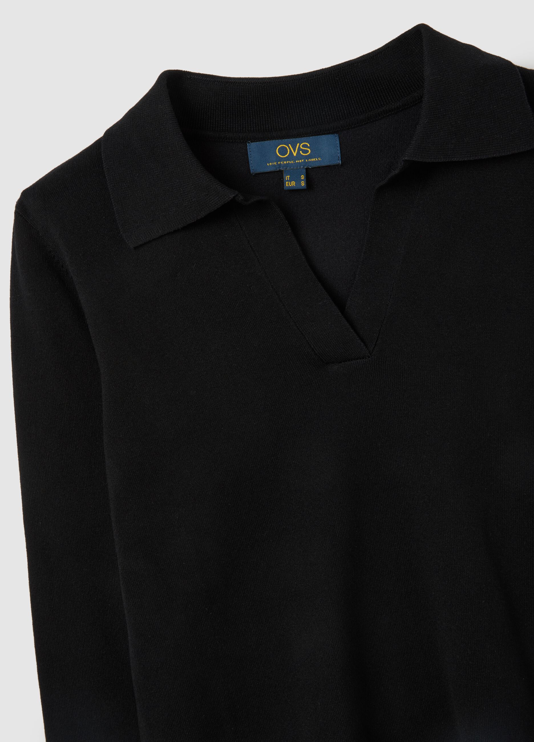 Maglione nero regular fit
