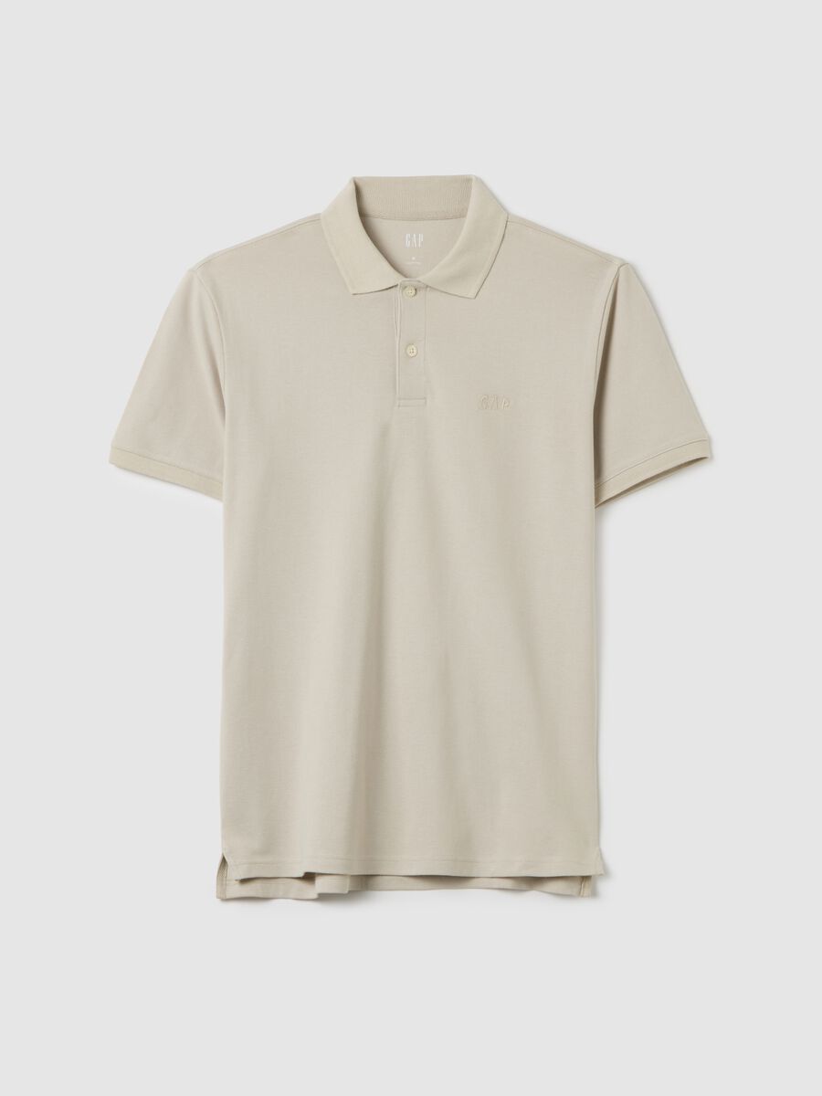Pique polo shirt with embroidered logo_0
