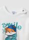 White oversized T-shirt in pure organic cotton with tiger print for boys_3