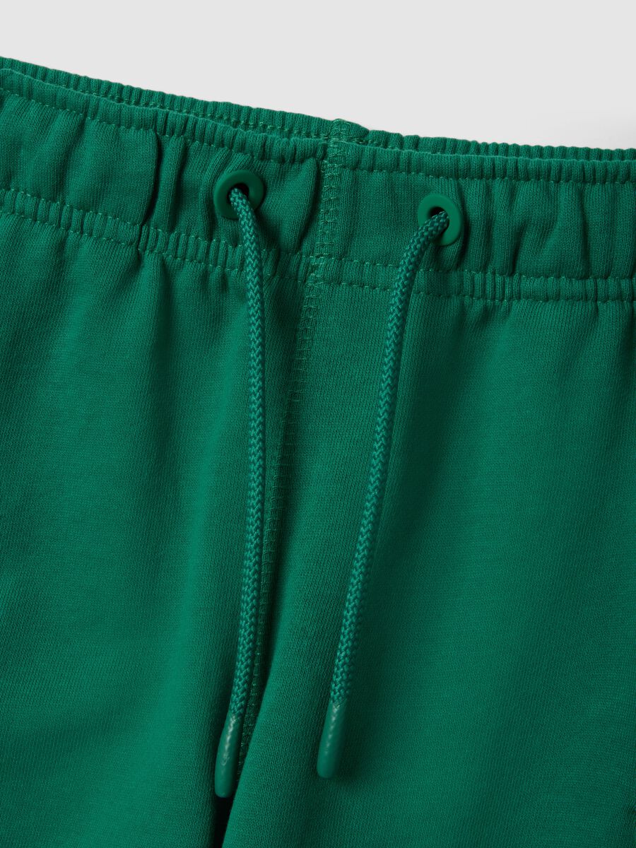 Green shorts in pure cotton_3