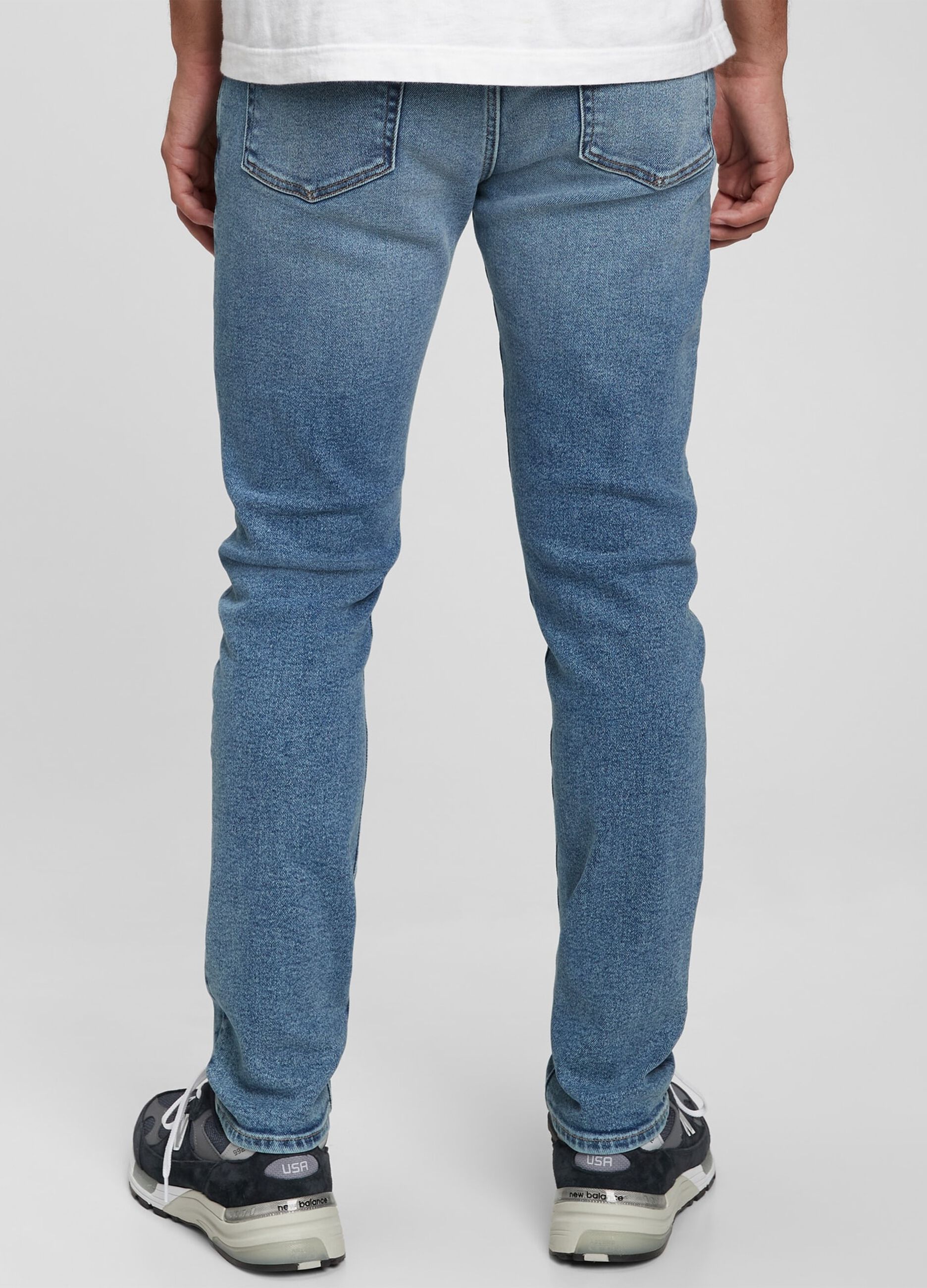 Skinny-fit jeans with fading