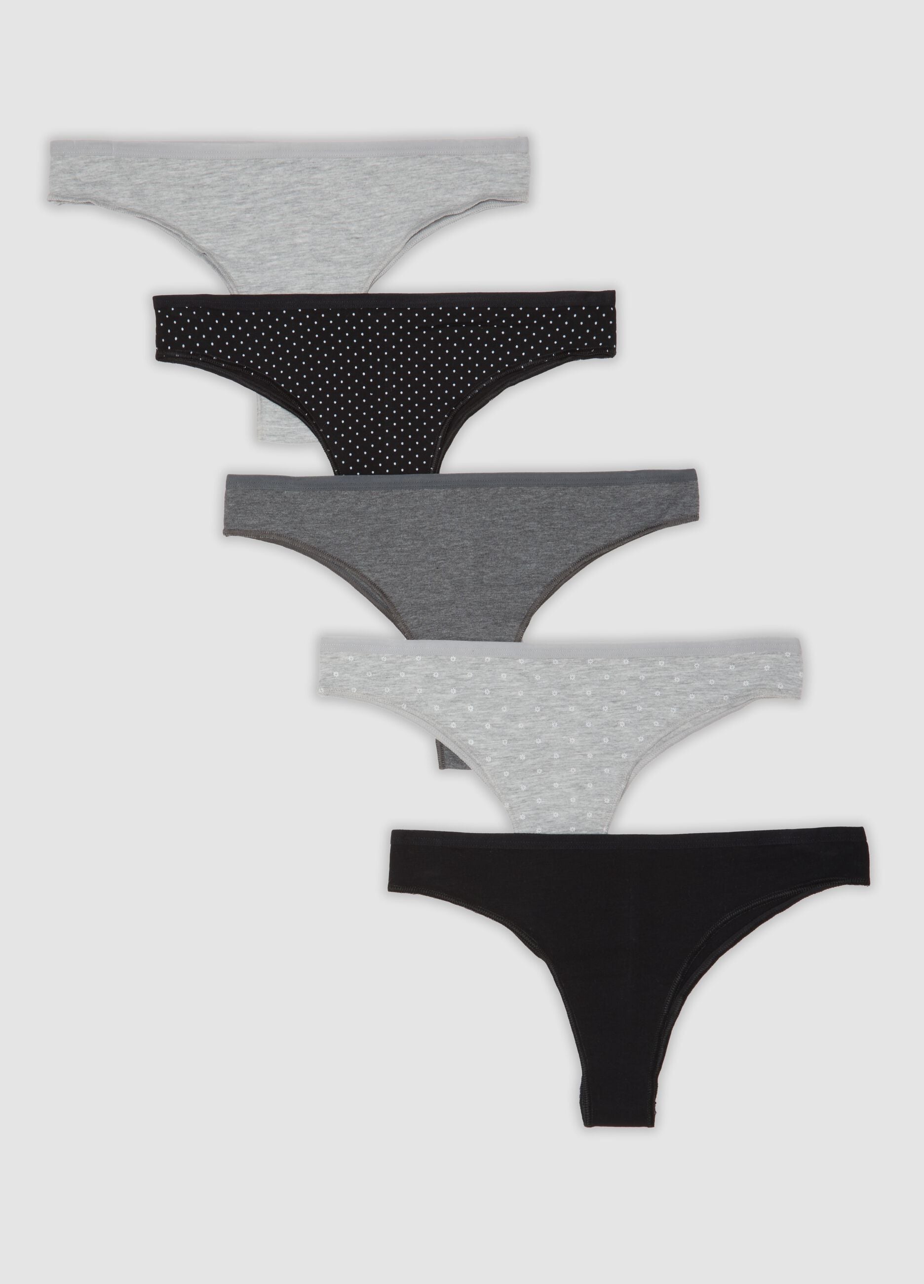Pack of five black stretch briefs