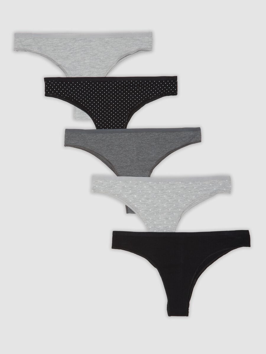 Pack of five black stretch briefs_4